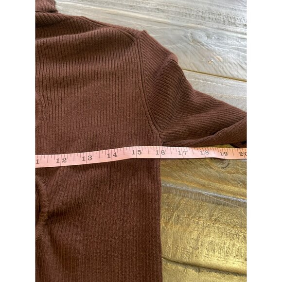 Thakoon Tie Open Back Turtleneck Sweater Sz XS NWT Brown - Picture 8 of 9